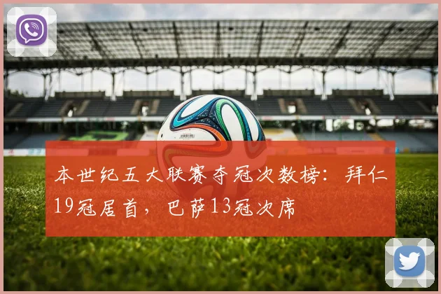 本世纪五大联赛夺冠次数榜：拜仁19冠居首，巴萨13冠次席